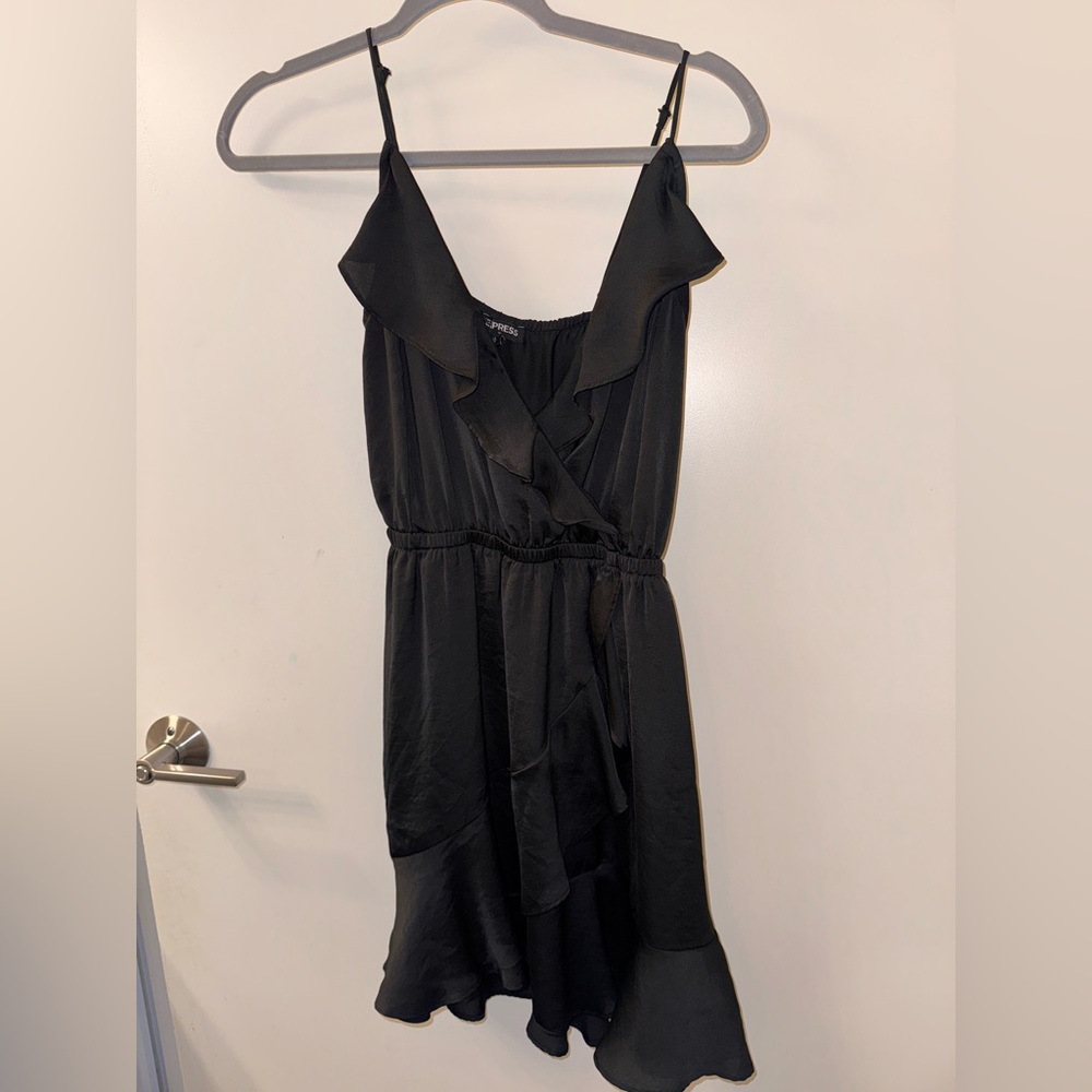 Ruffle little black dress